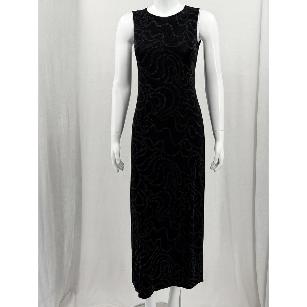 Vintage Jalate Dress‎ Womens Small Black Sheer Maxi Fairy Grunge Whimsigoth Y2K